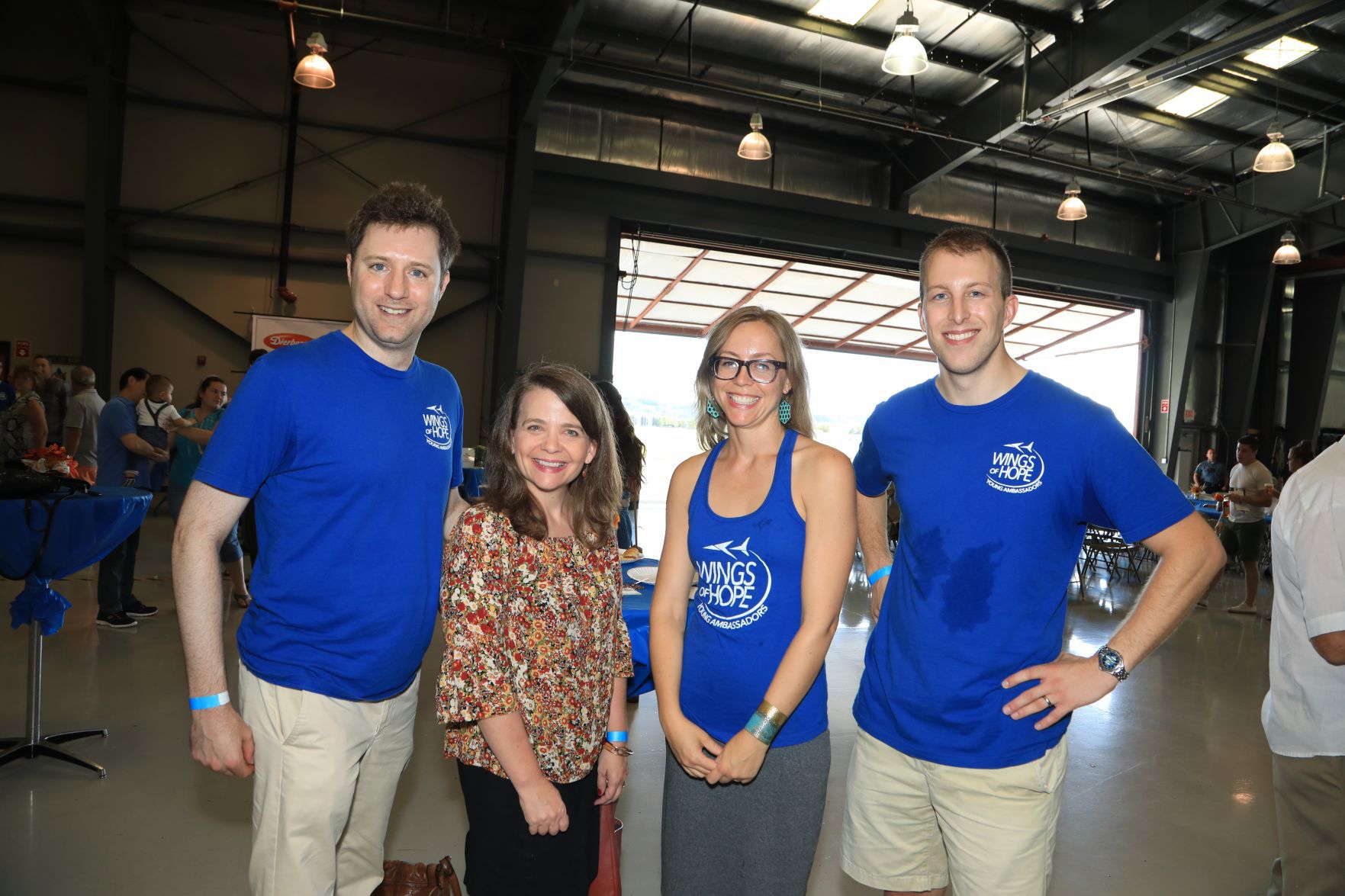 Doug Lindsay, Anne Heinrich, Jessica Watson, Adam Kruger President of Young friends Ambassador